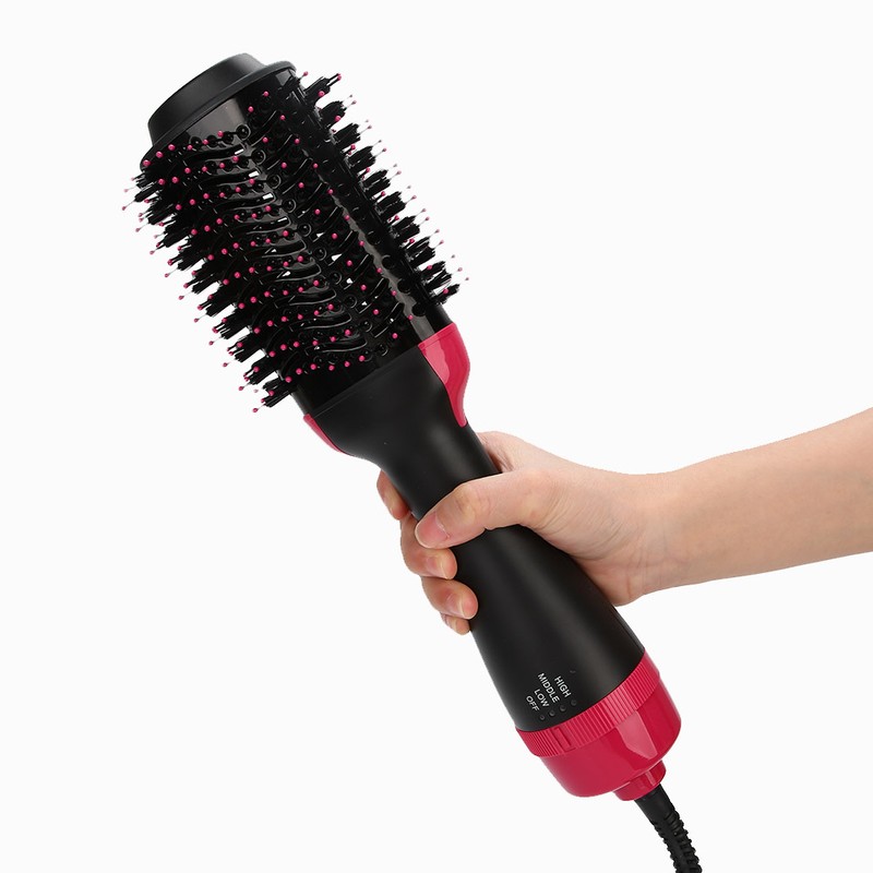 MultiFunctional Hair Dryer Blowing Comb Adjustable Hair Straightening Curler Styling