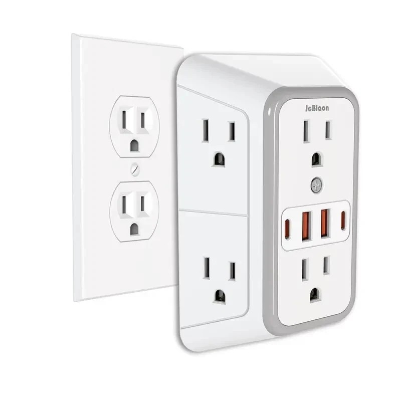JcBlaon 10 in 1 Wall Outlet Surge Protector with 6
