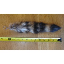 Unbranded Glacier Wear Imported Raccoon Tail Keychain - One Tail Keychain
