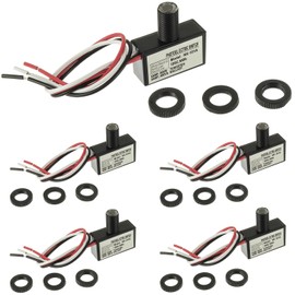 JAMHER 5 Pack 105V-130V AC Photocell Light Sensor Light Control Sensor Button Switch Dusk to Dawn Sensor for Outdoor Lighting Photoelectric Switch with Automatic Illumination Detection Circuit