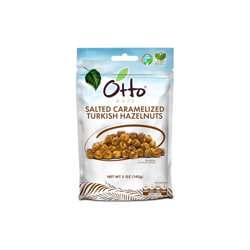 Otto Nuts - Salted Caramelized Turkish Hazelnuts, Non-GMO Naturally Vegan
