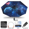 ZUOYOUZ Compact Travel Umbrella,Automatic,Strong,Windproof,Folding,Lightweight,Printed Pattern Backpack Folding Travel Umbrella for