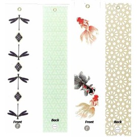 OIGEN 2 Pieces Japanese Furin Wind Chime Tanzaku Paper Wind Catcher Stripe /Made Japan