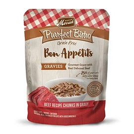 Merrick Purrfect Bistro Bon Appetits Grain Free Wet Cat Food Beef Recipe Chunks in Gravy - (24) 3 oz. Pouches