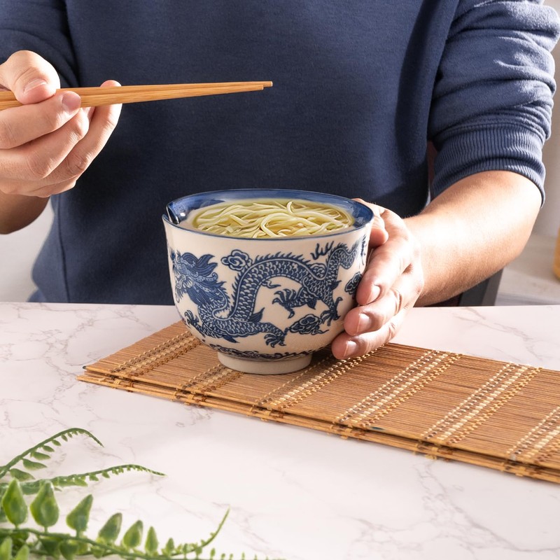 Urban Tokyo Handpainted Ceramic Glazed Japanese Ramen Udon Noodle Rice
