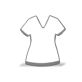 Keewah Nurse Scrubs Cookie Cutter, 4.1”, Stainless Steel