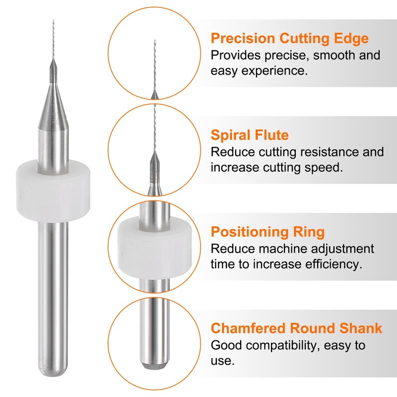 sourcing map 4 Set (40pcs) PCB Drill Bit Set 1/8"