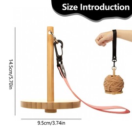 Yarn Holder for Crochet, Portable Yarn Spinner Wooden Yarn Spool Rack Wrist Yarn Holder Crochet Accessories Prevents Yarn Tangling and Misalignment for Knitting Crocheting Craft Lover