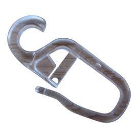 rewagi - High-quality clip-on hooks, folding hooks, curtain hooks with 4 mm and 6 mm eyelet - colour: transparent - 20, 50, 100, 200 pieces (6 mm - 100 pieces)