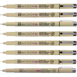 Yukama Sakura Pigma Art Edition 8 Pigma Micron Fineliner Pen 003-08 - Black