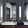 Black Peel and Stick Backsplash Herringbone Tile, Self-Adhesive Aluminum Metal