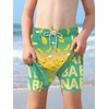 BoysSport Beach Quick DryDrawstring Board ShortsYellow Green BananaSwim Trunks10 Years