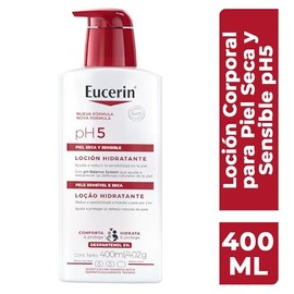Eucerin Ph5 Loción Corporal Hidratante para Piel Seca O Sensible, 400 ml hidratación inmediata y duradera a la piel sensible