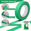 Yuexitech 2 Packs Green Masking Tape for Painting, 15mm x