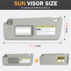 Left Driver Right Passenger Side Grey Sun Visor Fit for