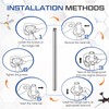 VIHOSE Ceiling Fan Downrod 48 Inch, Silver, 4 Inch Non-Threaded