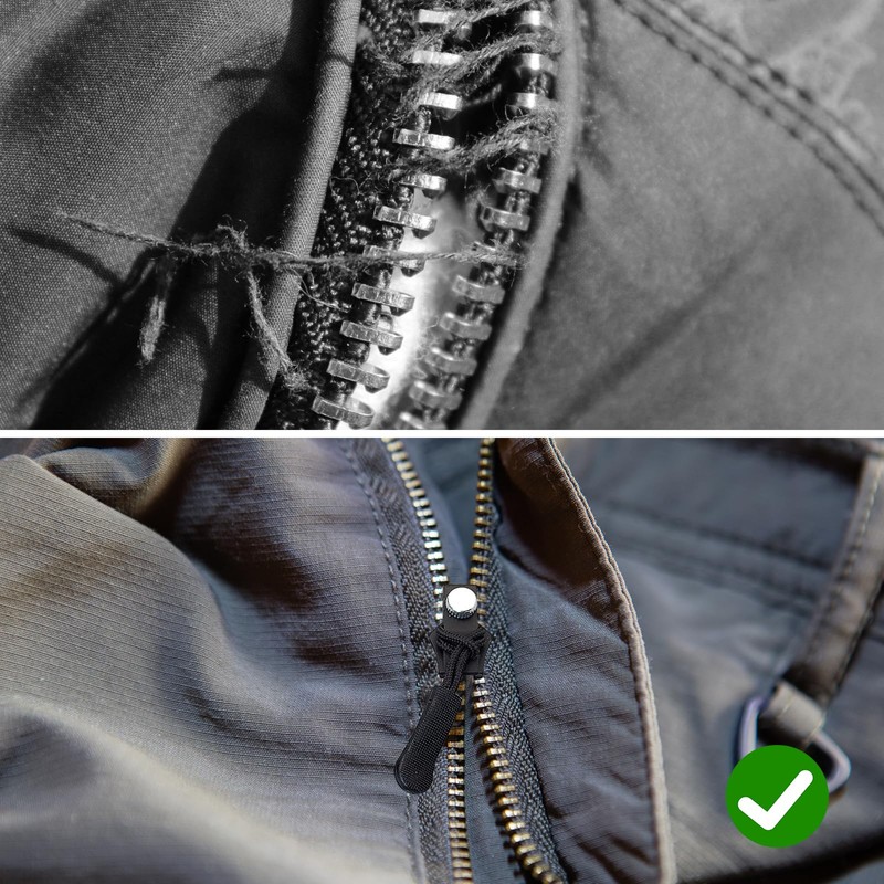 Zip Repair Set, Smavles Zip Black Fix Zip Puller, Zip