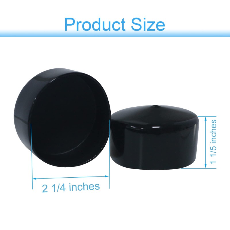 2 1/4 Inch Rubber End Caps Round Rubber Caps Plug