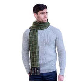 Traditional Irish Fisherman Scarf Green