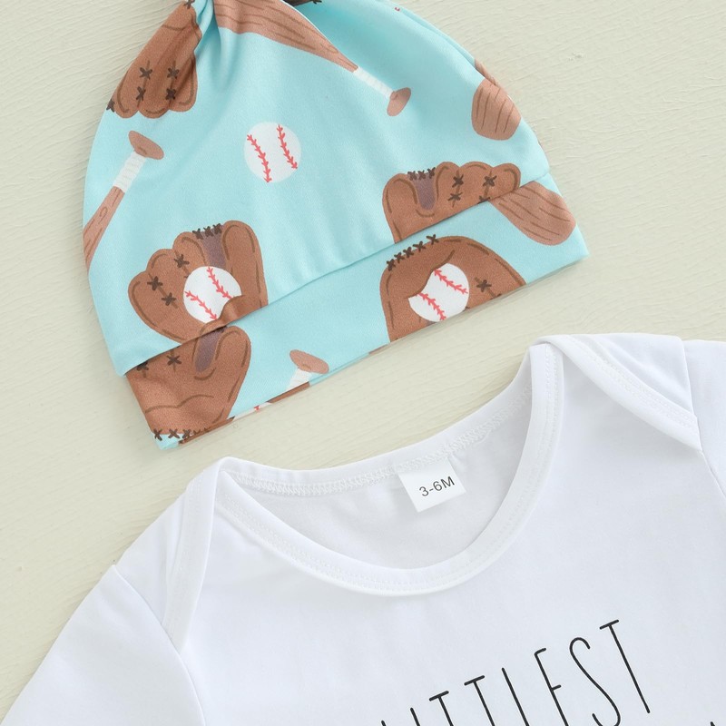 Karesoull Newborn Baby Boy Farm Outfits Letter Print Romper +