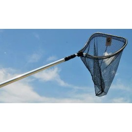 Joy Fish Landing Net 20" X 20" Hoop 6.5'-18' Handle Telescoping Black