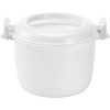 Hemoton Mini Microwave Rice Cooker with Lid, Portable Steamer for