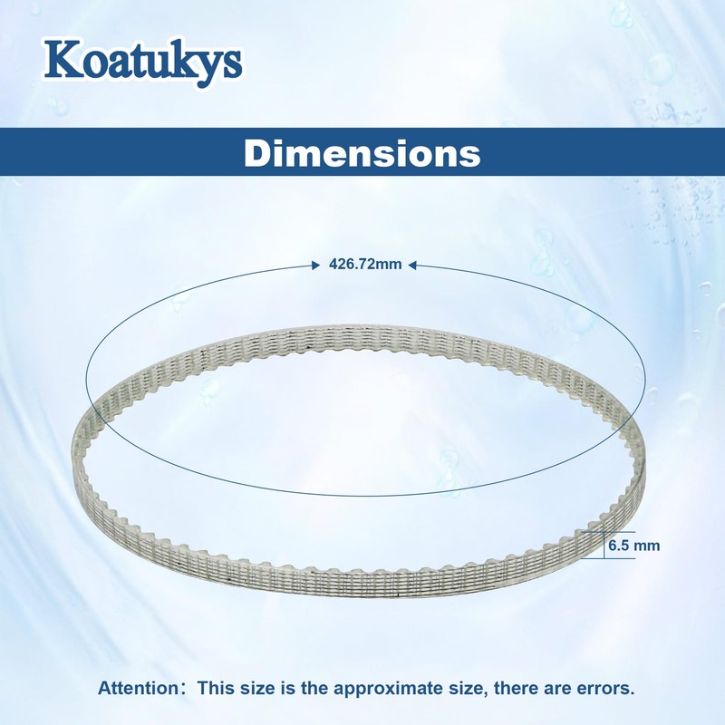 Koatukys A3302PK 3302 Pool Cleaner Drive Belt, Durable Rubber Replacement
