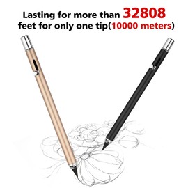 SMOOTHERPRO Bolt Action Metal Pencil Retractable Machinery Graphite Pencils with Exchangeable Tip and Concealed Eraser Inkless Pen(PB05C)