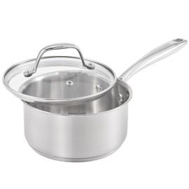 Guy Fieri's Flavortown Guy Fieri's Flavortown 3.2 Qt. Stainless Steel Saucepan with Lid - Premium Non-Toxic Three-Layer Cookware, Oven-Safe up to 500F