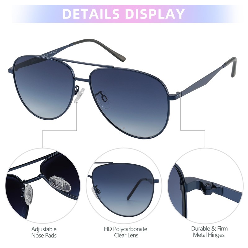 JOOX Large Aviator Sunglasses for Men and Women, UV400 Protection