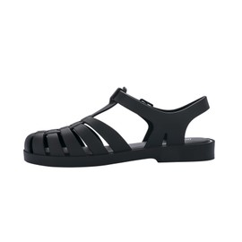 Melissa Possession Jelly Sandal for Women - The Iconic 90s Original Jelly Shoe, Fisherman’s Sandal with Adjustable Strap and Side Buckle, Black, 8