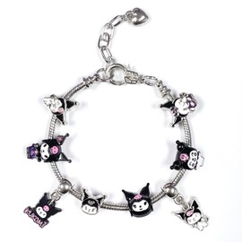 PQKL-Party Kuromi Bracciale Bambina - Pendente Regolabile Amicizia Sanrio Gioielli per Fans