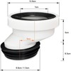 ieron 5cm Offset Toilet Connection Pipe, Plastic Excentric Angled Rigid