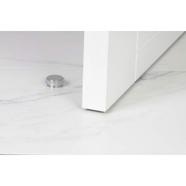 EVI|Adhesive Door Stop| Stainless Steel with Transparent Rubber|High Resistance