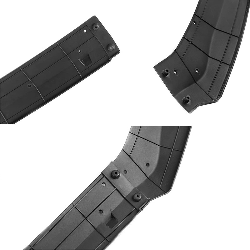 Spec-D Tuning Glossy Black Front Bumper Lip Spoiler Splitter 3PC