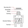 1pc KUOYUH 88 Series 125/250VAC 32VDC 50/60Hz Thermal Overload Circuit