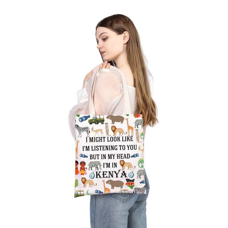 WSNANG Kenyan Gift Tote Bag Kenya Trip Shoulder Bag Kenya