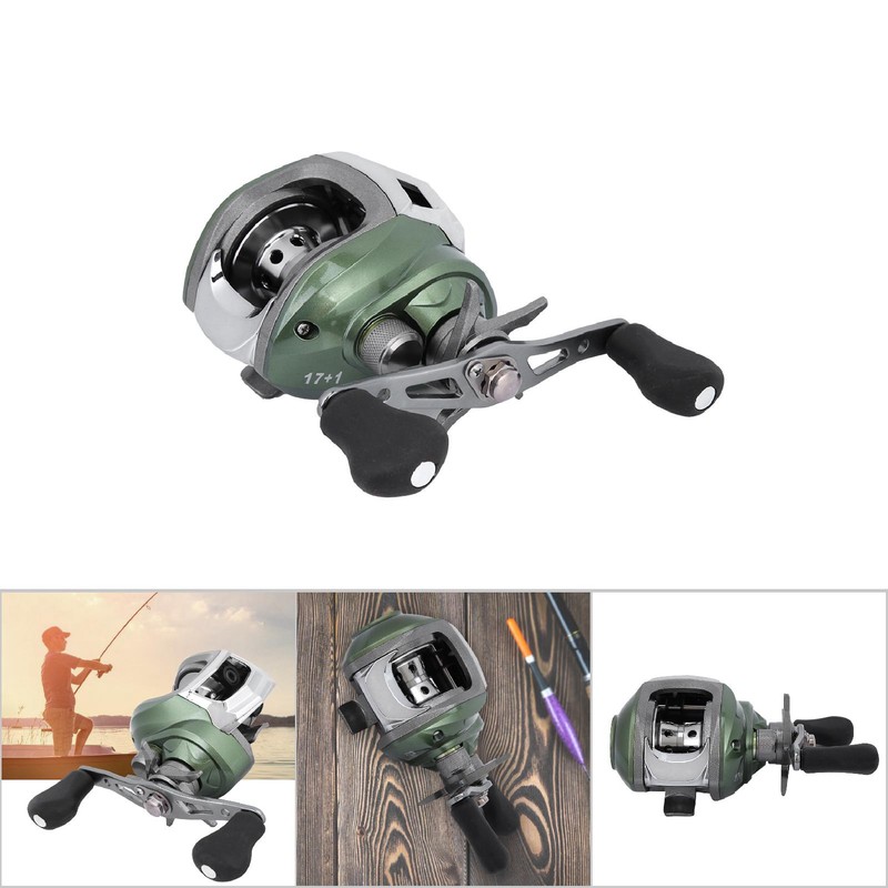 Green Aluminum Alloy Saltwater Spinning Fishing Reel Fishing Accessory(GBS201 Left