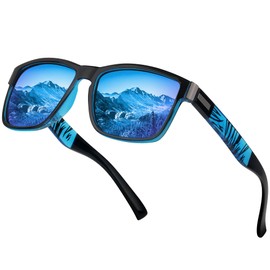 Farrobor Polarised Sunglasses Mens Square Retro Sun Glasses UV400 Protection Classic Shades for Men Driving Fishing Sports