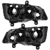 HECASA Pair Headlight Headlamp Chrome Housing Clear Lens Compatible With