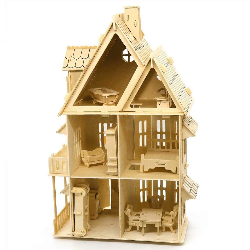 3D House Jigsaw Puzzle Model Kit Cute Room - for