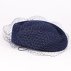 HIMESPORT Navy Wool Felt Fascinator Hats for Women Ladies Lady