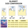 SKT T1 Airplane Blanket, Pink and Blue Cloud Plane Throw