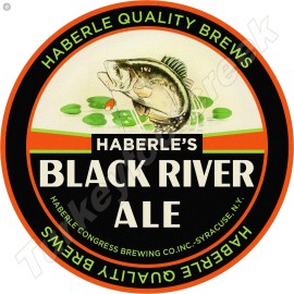 Haberle's Black River Ale 11.75" Round Metal Sign