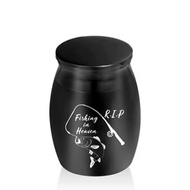 Cremation Urns for Ashes Fishing in Heaven Small Urns for Human Ashes Keepsake Decorative Urns Sharing Funeral Urn for Ashes (Fishing in Heaven)