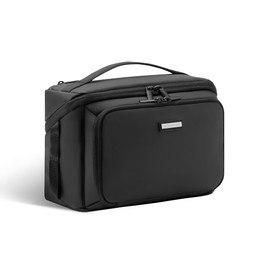 Everfun Compact Toiletry Bag for Men and Women Traveling, Wide Open Shaving Dopp Kit, Water Resistant Makeup Organizer Hygiene bag with Wet Dry Compartment