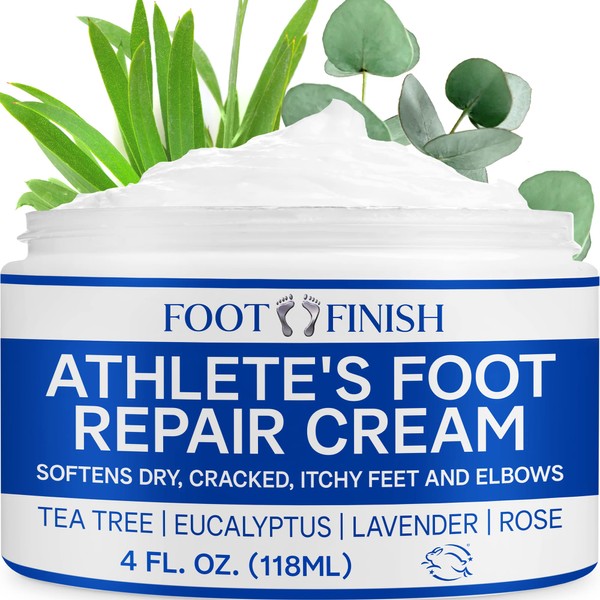 LOVE, LORI Athletes Foot Treatment - Antifungal Cream, (4oz) - Athletes Foot Cream for Dry Cracked Heels and Feet - Tea Tree Foot Repair Cream - Jock Itch Cream - Foot Care