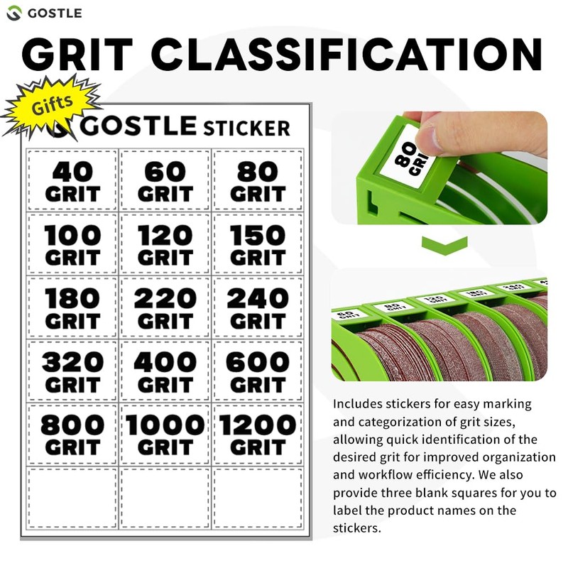 5 Inch Professional Sanding Discs Storage Bins - 6 Bins