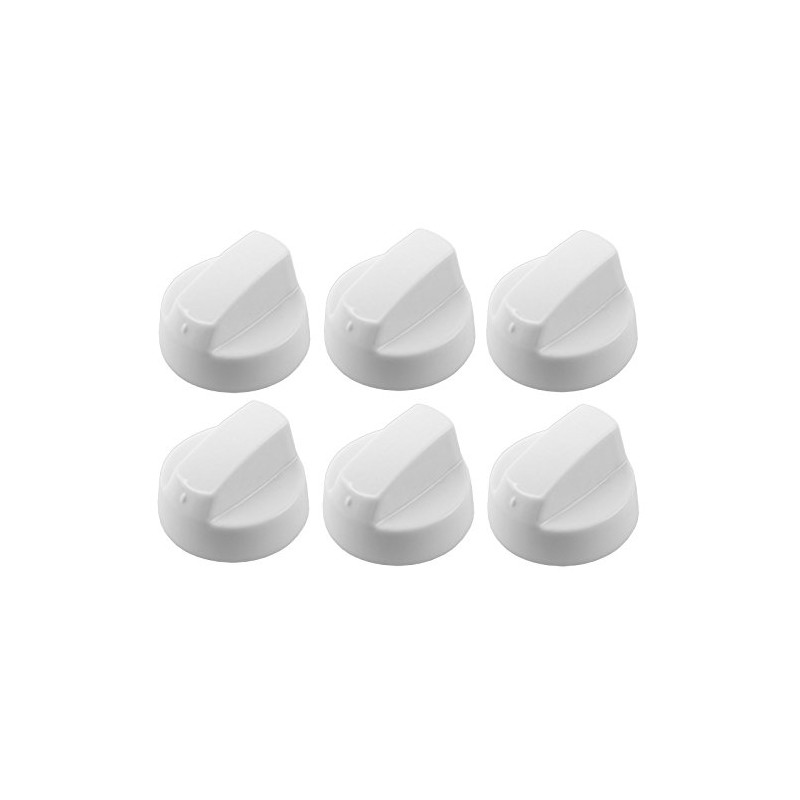 Spares2go White Control Knobs for Bush Oven Cooker & Hob