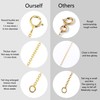 Gold Necklace Extenders,14K Gold Chain Extenders with Round Clasp, Durable